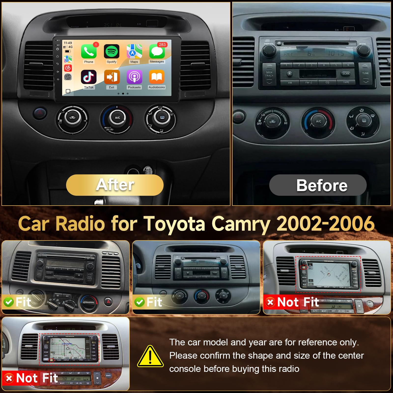 Amazon.com: Naifay Android Car Radio for Toyota Camry 2002 2003